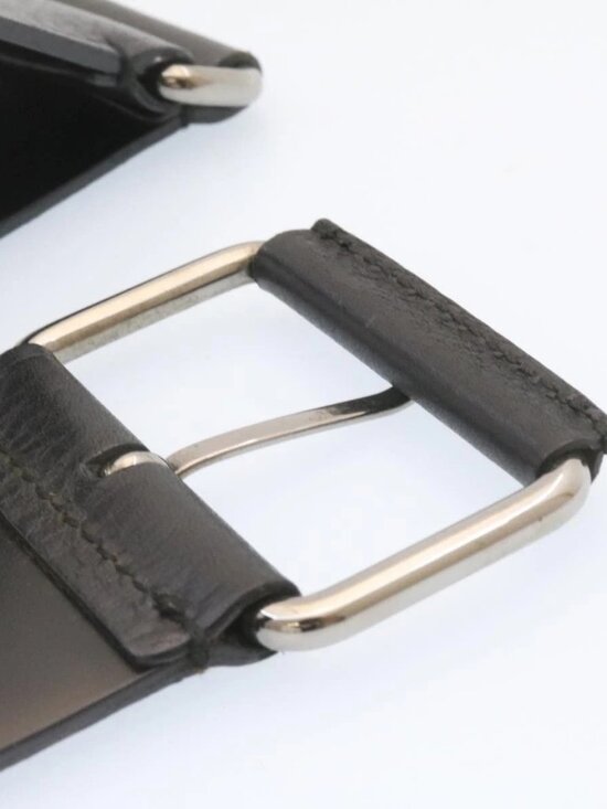 GUCCI Belt Leather Black Auth 24743 main image 6